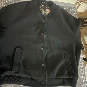 Well Worn Classic Black Bomber Jacket